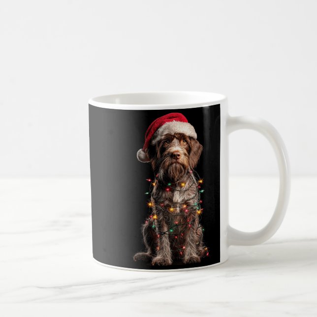 Wirehaired Inting Griffon Christmas Graphics Dog L Coffee Mug (Right)