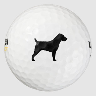 Wirehaired Jack Russell Terrier Silhouette Golf Balls