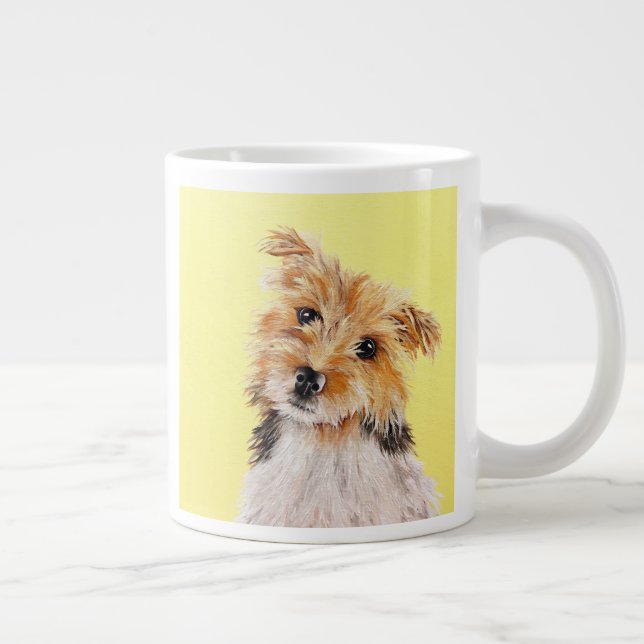 Wirehaired JRT Large Coffee Mug (Right)