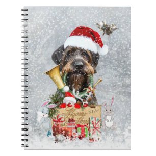 Wirehaired Pointer, Dog Christmas    Notebook
