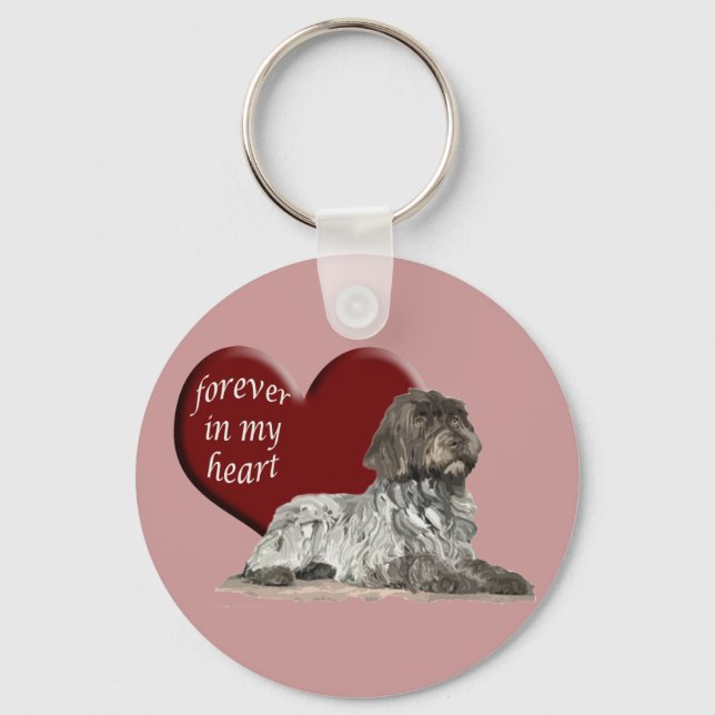 Wirehaired Pointer Key Ring (Front)
