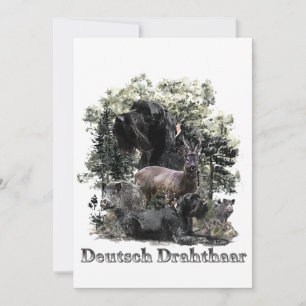 Wirehaired Pointer , Outdoors Hunting Holiday Card