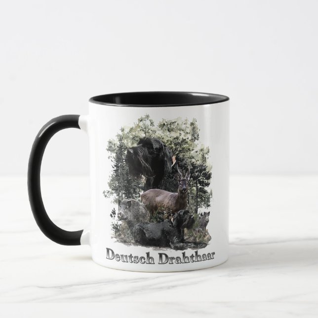 Wirehaired Pointer ,  Outdoors Hunting Mug (Left)