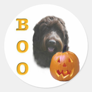 Wirehaired Pointing Griffon Boo Classic Round Sticker