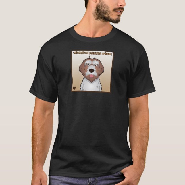 Wirehaired Pointing Griffon Cartoon T-Shirt (Front)