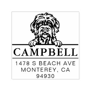 Wirehaired Pointing Griffon Custom Dog Address Self-inking Stamp