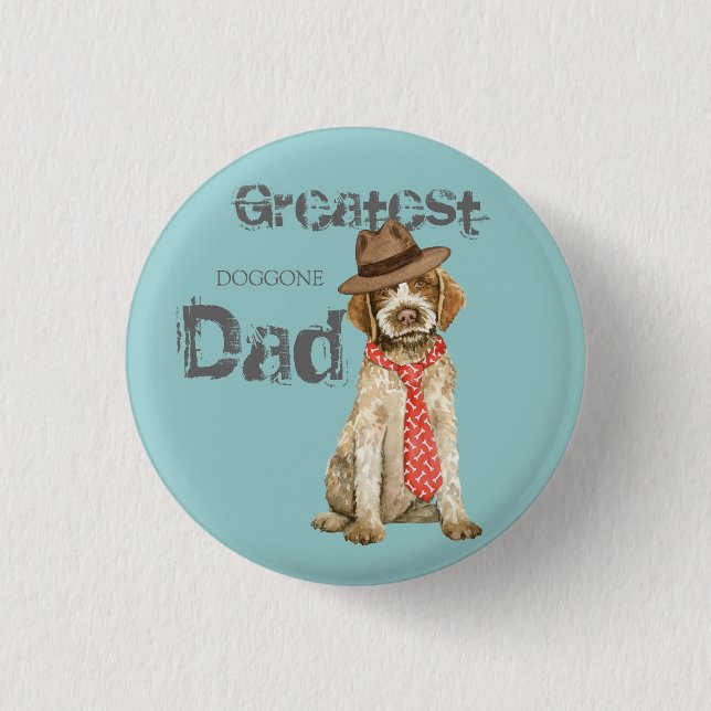Wirehaired Pointing Griffon Dad 3 Cm Round Badge (Front)