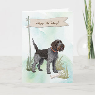Wirehaired Pointing Griffon Dog Birthday Sign Card