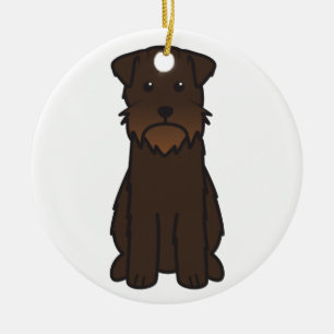 Wirehaired Pointing Griffon Dog Cartoon Ceramic Tree Decoration