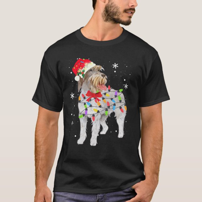 Wirehaired Pointing Griffon Dog Christmas Xmas Mum T-Shirt (Front)