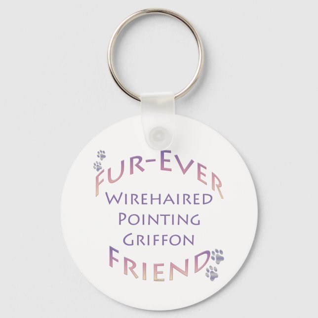 Wirehaired Pointing Griffon Furever Friend Key Ring (Front)
