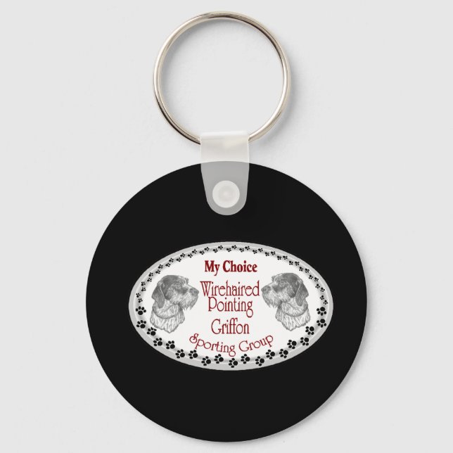 Wirehaired Pointing Griffon Gifts Key Ring (Front)
