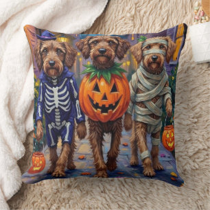 Wirehaired Pointing Griffon Halloween Costumes Cushion