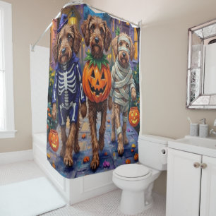 Wirehaired Pointing Griffon Halloween Costumes Shower Curtain