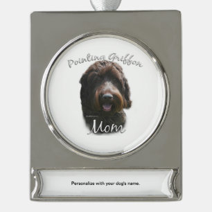 Wirehaired Pointing Griffon Mum 2 Silver Plated Banner Ornament
