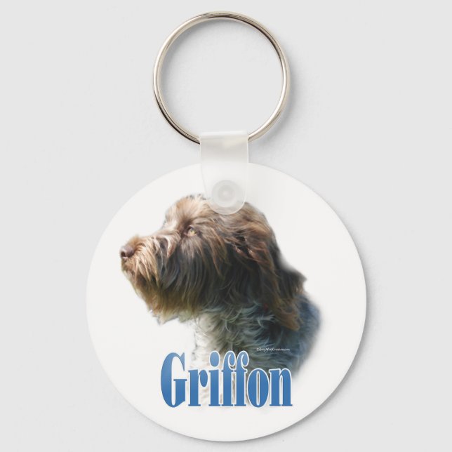 Wirehaired Pointing Griffon Name Key Ring (Front)