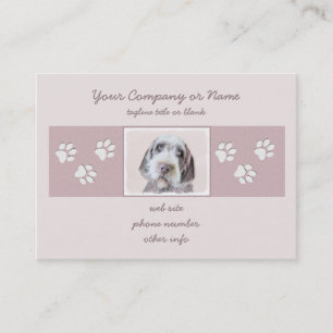 Wirehaired Pointing Griffon Painting - Dog Art Business Card