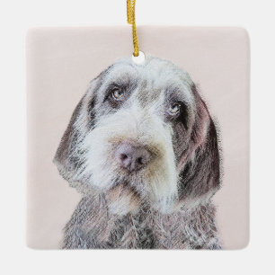 Wirehaired Pointing Griffon Painting - Dog Art Ceramic Ornament
