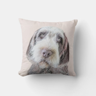 Wirehaired Pointing Griffon Painting - Dog Art Cushion