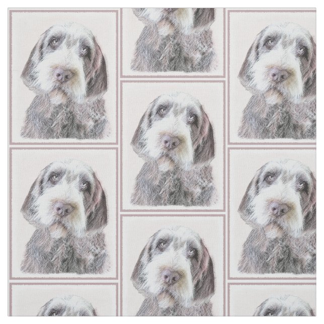 Wirehaired Pointing Griffon Painting - Dog Art Fabric (Swatch)