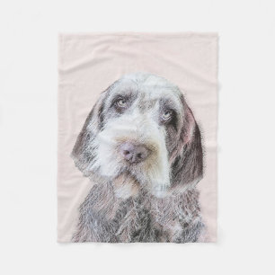 Wirehaired Pointing Griffon Painting - Dog Art Fleece Blanket