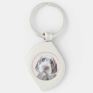 Wirehaired Pointing Griffon Painting - Dog Art Key Ring