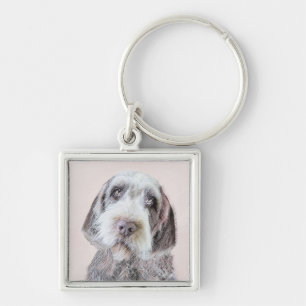 Wirehaired Pointing Griffon Painting - Dog Art Key Ring