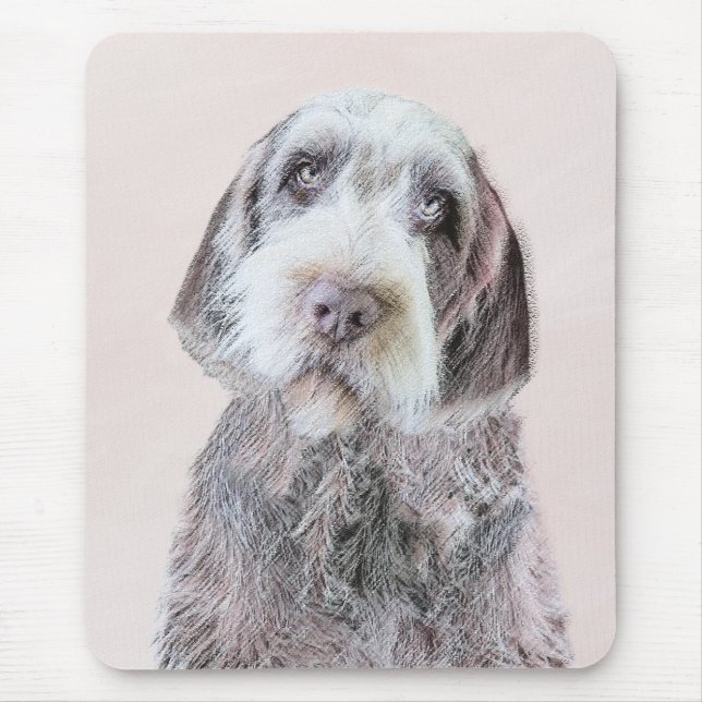 Wirehaired Pointing Griffon Painting - Dog Art Mouse Pad (Front)
