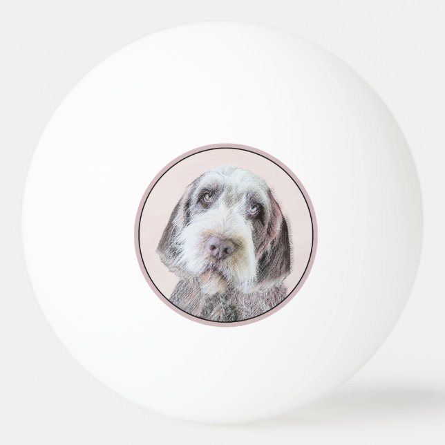 Wirehaired Pointing Griffon Painting - Dog Art Ping Pong Ball (Front)