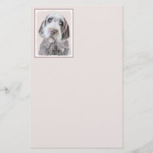 Wirehaired Pointing Griffon Painting - Dog Art Stationery