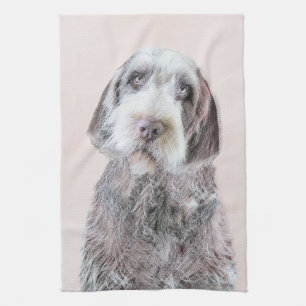 Wirehaired Pointing Griffon Painting - Dog Art Tea Towel