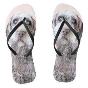 Wirehaired Pointing Griffon Painting - Dog Art Thongs