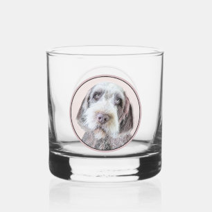 Wirehaired Pointing Griffon Painting - Dog Art Whiskey Glass