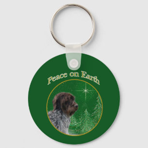Wirehaired Pointing Griffon Peace Key Ring