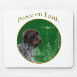 Wirehaired Pointing Griffon Peace Mouse Pad