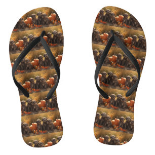 Wirehaired Pointing Griffon Puppy Autumn Thongs