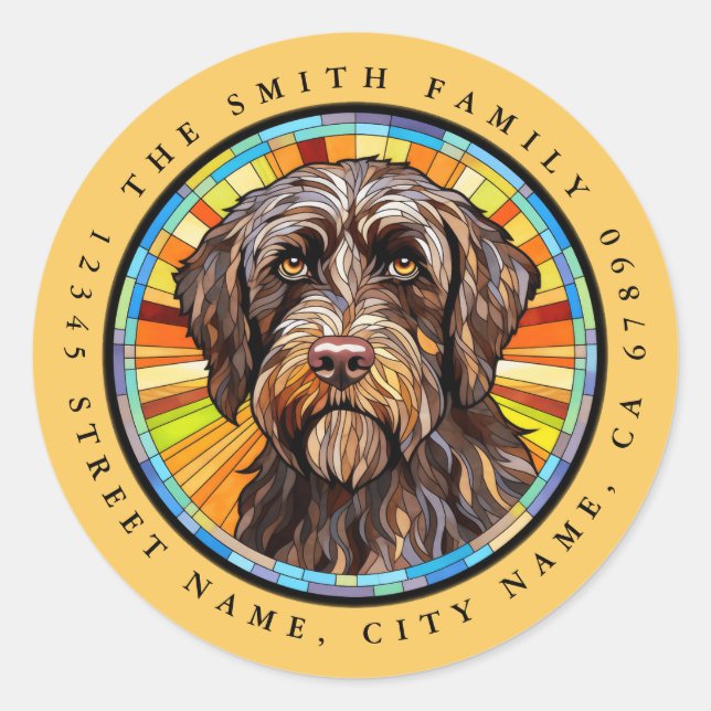 Wirehaired Pointing Griffon Round Stickers (Front)