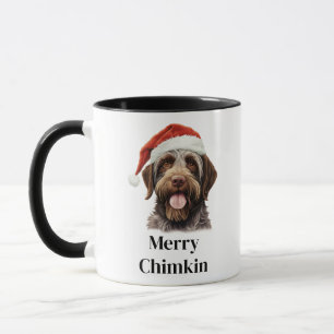 Wirehaired Pointing Griffon Santa Hat Christmas Mug
