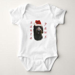 Wirehaired Pointing Griffon Santa Paws Baby Bodysuit