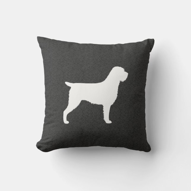 Wirehaired Pointing Griffon Silhouette Cushion (Front)