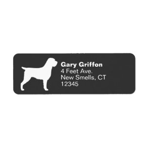 Wirehaired Pointing Griffon Silhouette Return Address Label