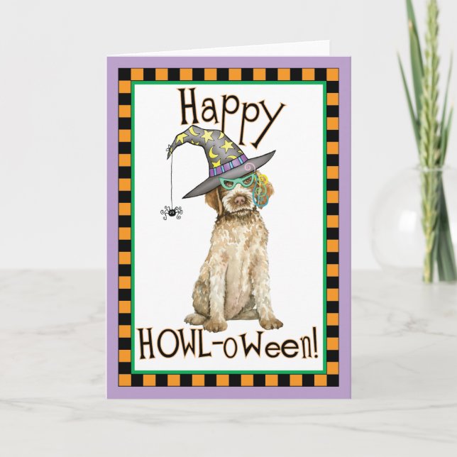 Wirehaired Pointing Griffon Witch Card (Front)