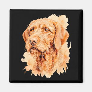 Wirehaired Vizsla Dog Owner - Artwork rtrait Magnet