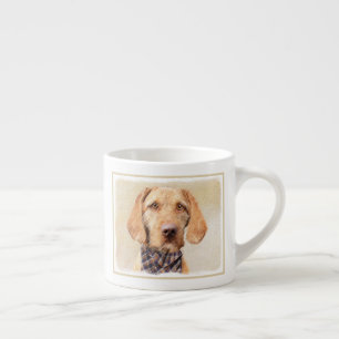 Wirehaired Vizsla Painting - Cute Original Dog Art Espresso Cup