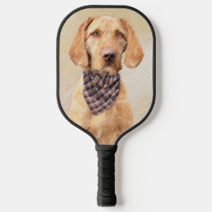 Wirehaired Vizsla Painting - Cute Original Dog Art Pickleball Paddle