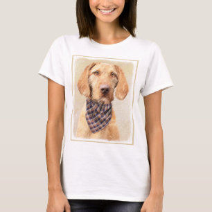 Wirehaired Vizsla Painting - Cute Original Dog Art T-Shirt
