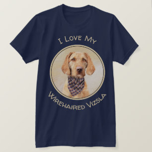 Wirehaired Vizsla Painting - Cute Original Dog Art T-Shirt