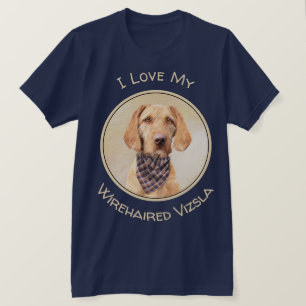 Wirehaired Vizsla Painting - Cute Original Dog Art T-Shirt