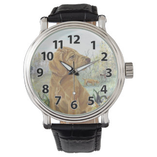 Wirehaired Vizsla Puppy Dreamer Wristwatch