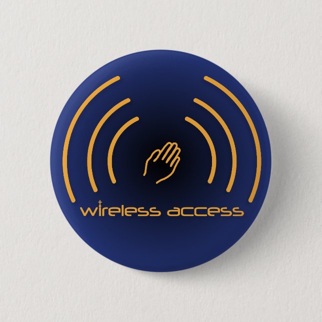Wireless Access Christian button (Front)
